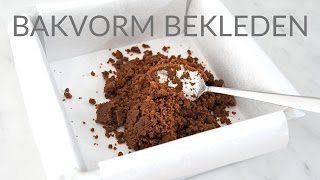 BAKTIP  Bakvorm bekleden [upl. by Abate]