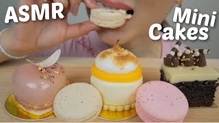 ASMR MINI CAKES and Soft Crunch Macaron NO Talking Eating Sounds  NE Lets Eat [upl. by Finnigan]