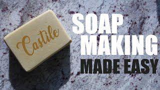 Make Bar Soap  Castile Recipe  Every Step Explained [upl. by Nwahsit]