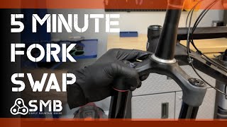 How to Change Mountain Bike Forks  Silent Shop [upl. by Marguerie]