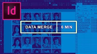 InDesign Data Merge PhotosImages into Grid no plugin [upl. by Eisso]