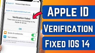 How to fix apple id verification failed  Verification failed apple id Server IOS 14 Fixed [upl. by Dreeda]