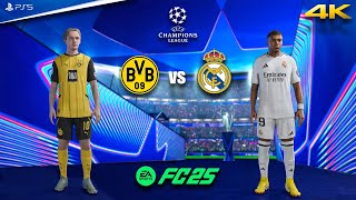 FC 25  Borussia Dortmund vs Real Madrid  UEFA Champions League 202425  4K [upl. by Viradis394]