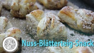 Blätterteig  NussSnacks Kurzvideo [upl. by Nollek]