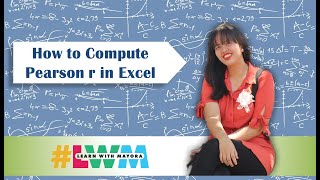 Tagalog How to Compute Pearson r Using MS Excel [upl. by Irami]