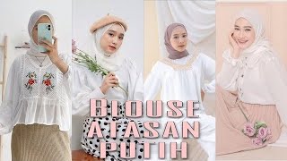 INSPIRASI OOTD BLOUSE PUTIH KOREAN STYLE  Shopee link [upl. by Corinna]