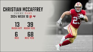 Christian McCaffrey Week 10 Return Every Run Target and Catch  Tampa Bay Buccaneers [upl. by Odlabso537]