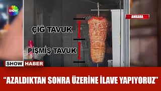 Pişmiş dönerin üzerine çiğ tavuk ekledi [upl. by Aibar]