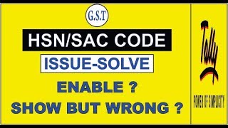 Hsn code not showing in tallytally hsn code settinghsn problem solvehindi [upl. by Yancey]