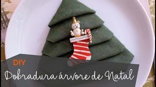 DIY Como dobrar o guardanapo Especial NATAL sapato de duende [upl. by Anenahs]