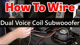 how to wire a dual voice coil 2 ohm subwoofer  dvc 2ohm sub [upl. by Neill]