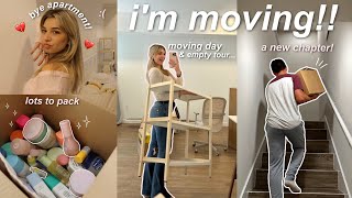 MOVE IN WITH ME ♡ packing new empty apartment moving day tour [upl. by Sayres697]