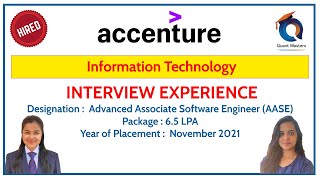 Accenture Interview Experience  November 2021  CSE Student  Designation  AASE  CTC 65 LPA [upl. by Alcina]