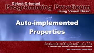 OOP Programming VB  12D AutoImplemented Properties [upl. by Geoffrey997]