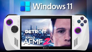 Detroit Become Human With AMD Fluid Motion Frames 2 On The Rog Ally Ryzen Z1 Extreme [upl. by Oilicec]