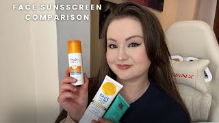 Face Sunscreen Comparison Rituals Eucerin Bondi Sands ☀️ [upl. by Brendin]