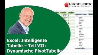 Dynamische Pivot Tabelle in Excel  Intelligente Tabellen Teil VII [upl. by Shererd]