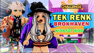 Brookhaven Kıyafet Kodları  BERKCANLA Tek Renk Challenge Cezalı🤣 Roblox Brookhaven 🏡Rp [upl. by Karney]