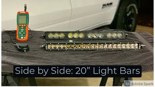 Side By Side Affordable 20quot Light Bars [upl. by Hanima222]