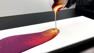 Acrylic pour Painting  Swirl technique with five colors [upl. by Misab]