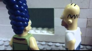 Lego Simpsons  Angry Mob Scene [upl. by Amilas]