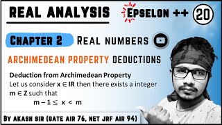 archimedean property deductions  archimedean property of real numbers proof [upl. by Hgieloj402]