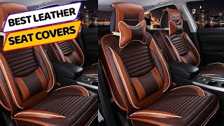 Best Leather Seat Covers in 2023  Top 5 Leather Seat Cover Reviews [upl. by Kironde]