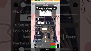 Blinking eye animation on IBISPAINTXibispaintxanimationartdigitalartshort [upl. by Anabahs]