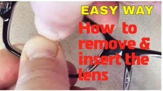 How To Remove and Insert Prescription Lenses in FullFrame PART 1 OPTICIAN EYEGLASSES OPTICAL [upl. by Noyar912]