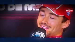 Charles Leclerc accidentally says the quotF wordquot in the PostRace Press Conference in Mexico [upl. by Zillah]