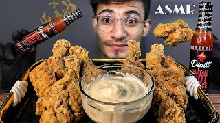 ASMR MUKBANG  Eating Fried Chicken With Buffalo Hot Sauce  Eating ASMR [upl. by Idaline401]