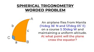 How to solve worded problems in spherical trigonometry [upl. by Chance463]