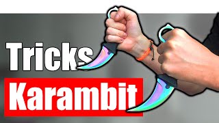 Learning How To do Karambit knife Tricks with No Experience [upl. by Holihs871]