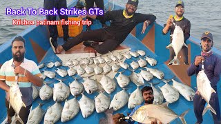 Krishna Patinam Port Fishing Trip Back To Back Strikes GTs fishing paraifish fishingtips fish [upl. by Enirahtac]