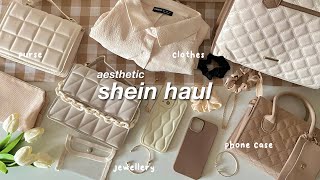 aesthetic shein haul🍨 clothing accessories bags minimal aesthetic [upl. by Hilaire]