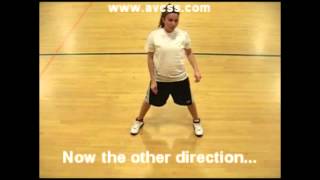 Youth Basketball Stretching  Inner Thigh Single Leg [upl. by Ariayek]