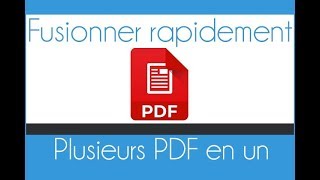 Comment fusionner ou rassembler plusieurs PDF en un seul [upl. by Latoya]