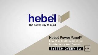 Hebel PowerPanel50 Low Rise Multi residential Intertenancy  System Overview [upl. by Eggett]