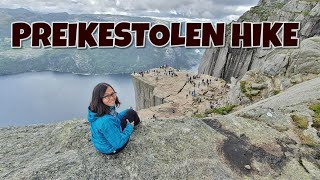 Hiking to Preikestolen Pulpit Rock  Norways most famous trail  4 hours return trip [upl. by Anilegna309]