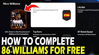 How to Complete RTTK Nico Williams SBC for FREE in EA FC 25 Ultimate Team [upl. by Rolyt164]