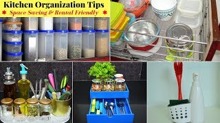 Space Saving amp Rental Friendly Kitchen Organization Ideas  How to Organize a Kitchen  Urban Rasoi [upl. by Ylra]