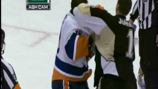 Brent Johnson vs Rick Dipietro Hockey Fight [upl. by Iridis]