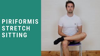 Piriformis Stretch Sitting [upl. by Kcerred581]