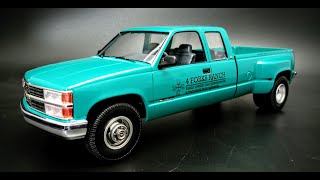 NEW 1996 Chevy Silverado 3500 Dually 125 Scale Model Kit Build How To Assemble Paint Decal OBS GMT [upl. by Basile]