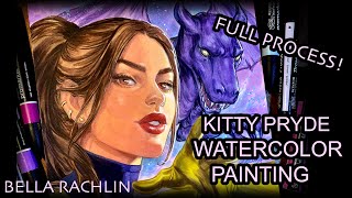 Kitty Pryde Watercolor painting [upl. by Narih]