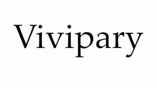 How to Pronounce Vivipary [upl. by Amol]