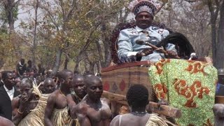 A Royal salute for Lunda Chief in Zambia  NorthWestern Zambian Culture [upl. by Leachim]