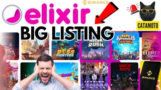 Elixir Token Big😱Listing Today  ELIX coin soon 🚨Binance  Catamoto Update  Cata token Scam [upl. by Olmsted761]