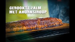 Gerookte zalm met ahornsiroop  FireampFood TV [upl. by Yrakcaz]