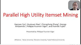 Parallel High Utility Itemset Mining IEA AIE 2022 talk [upl. by Nylesaj]